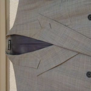 Tom James Executive Collection Gray Glen Plaid Peak Lapel Sport Coat 44R*